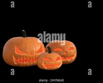 3D Render : zucca di Halloween Foto Stock