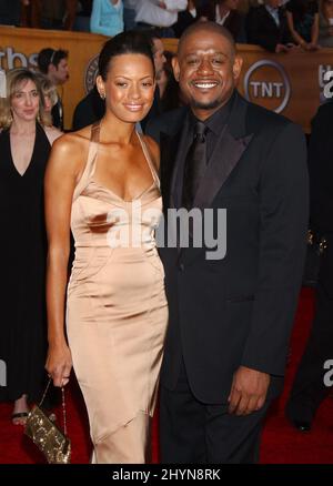 Forest Whitaker e la moglie Keisha partecipano al 13th annuale Screen Actors Guild Awards presso il Shrine Auditorium. Foto: UK Stampa Foto Stock