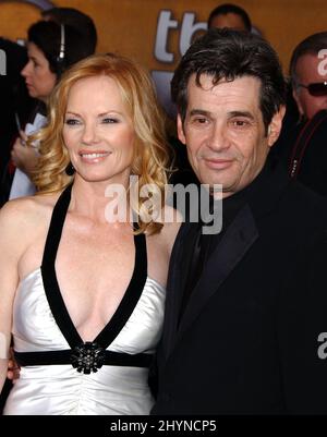 Marg Helgenberger & Alan Rosenberg partecipano allo schermo Actors Guild Awards presso il Shrine Exposition Center di Los Angeles, California. Foto: UK Stampa Foto Stock