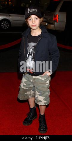 Jimmy Bennett partecipa al 'Firewall' World Premiere al Grauman's Chinese Theatre di Hollywood. Foto: UK Stampa Foto Stock