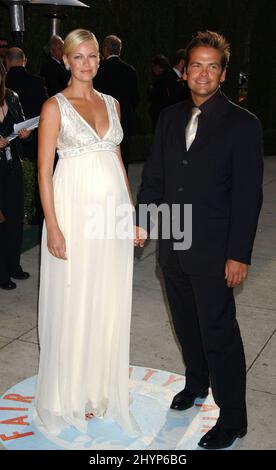 Sarah o'Hare & Lachlan Murdoch partecipa al Vanity Fair Oscar Party a Mortons, Beverly Hills. Foto: UK Stampa Foto Stock