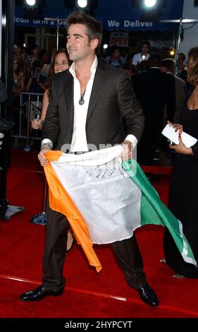 Colin Farrell partecipa alla prima mondiale 'Miami Vice' a Westwood, California. Foto: UK Stampa Foto Stock