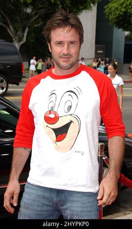 David Arquette partecipa alla prima mondiale 'Barnyard' di Hollywood. Foto: UK Stampa Foto Stock