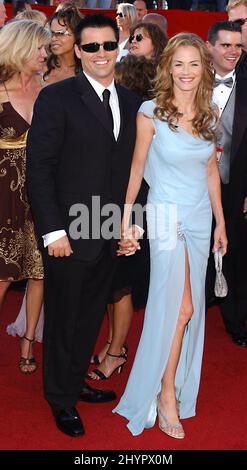 Matt LeBlanc e la moglie Melissa partecipano agli Emmy Awards 56th all'auditorium Shrine di Los Angeles. Foto: UK Stampa Foto Stock