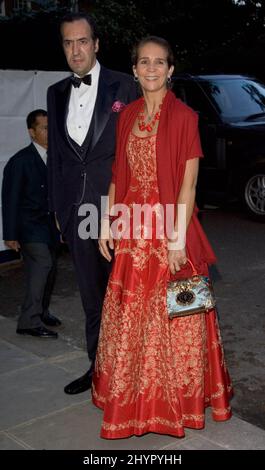 Infanta Elena & Jaime De Marichalar di Spagna partecipano al Crown Prince Pavlos di Grecia 40th Birthday Party a Chelsea, Londra. Foto: UK Stampa Foto Stock