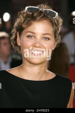 Erika Christensen partecipa al "The Simpsons Movie" World Premiere tenuto al Mann's Village Theatre in California. Foto: UK Stampa Foto Stock