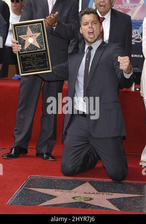 Ricky Martin riceve una Star on the Walk of Fame, Hollywood. Foto Stock
