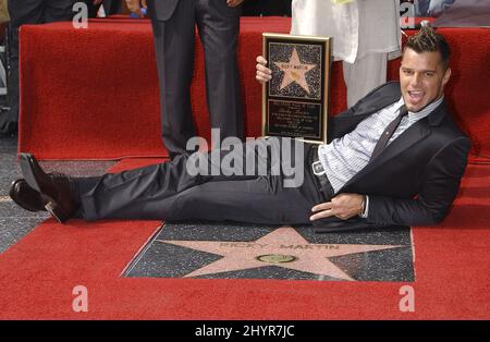 Ricky Martin riceve una Star on the Walk of Fame, Hollywood. Foto Stock