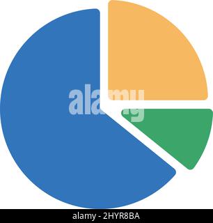 Icona del grafico a torta. Grafici. Statistiche. Vettore modificabile. Illustrazione Vettoriale