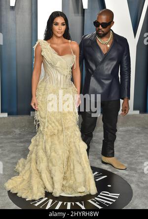 Kim Kardashian e Kanye West al Vanity Fair Oscar Party 2020 tenuto presso il Walis Annenberg Center for the Performing Arts il 9 febbraio 2020 a Beverly Hills, CA. - Arroyo/AFF-USA.com Foto Stock