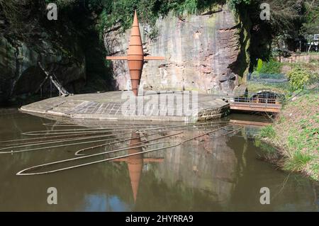 Intorno al Regno Unito - Una gita di un giorno a Worsley, Greater Manchester, Regno Unito dopo l'ascesa del canale Bridgewater - il Delph Foto Stock