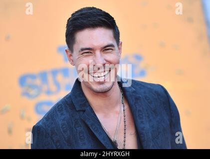 Lewis Tan alla prima 'The Suicide Squad' tenutasi al Regency Village Theatre il 2 agosto 2021 a Westwood, CA. Foto Stock