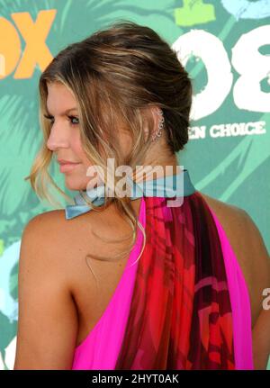 Fergie partecipa al Teen Choice Awards 2008 Arrivi all'anfiteatro Gibson all'Universal City Walk, California. Foto Stock