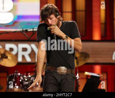 Chris Janson ha suonato sul palco presso Loretta Lynn's Friends: Hometown Rising Benefit Concerto con i proventi che hanno beneficiato della United Way of Humphreys County il 13 settembre 2021 a Nashville, Tennessee. Foto Stock