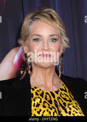 Sharon Stone partecipa al 'The Eyes of Tammy Fay' New York Premiere tenuto al SVA Theatre il 14 settembre 2021 a New York City, NY Foto Stock