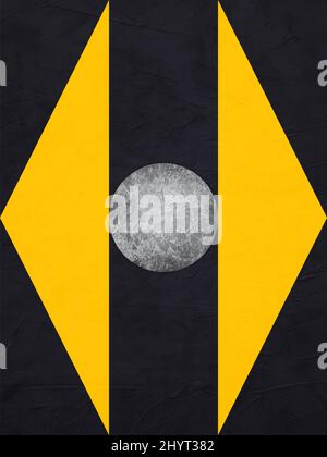 Arte astratta di forme geometriche con texture colorata Foto Stock