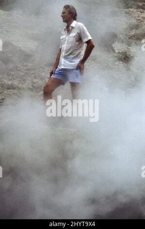 Sir George Martin all'Air Studios Montseratt West Indies 1979 Foto Stock