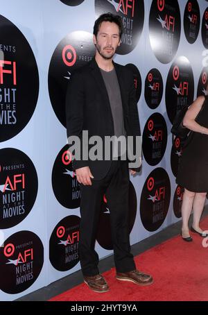 Keanu Reeves frequent TARGET presenta AFI Night at the Movies, Los Angeles. Foto Stock