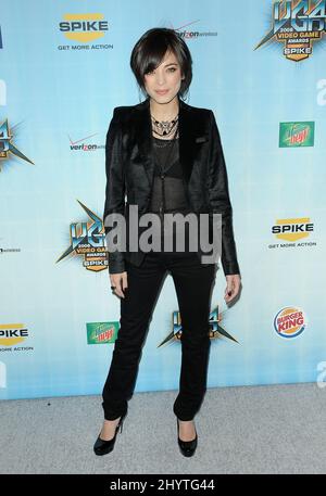 Kristin Kreuk partecipa ai "Video Game Awards" di Spike TV nel 2008, Los Angeles. Foto Stock