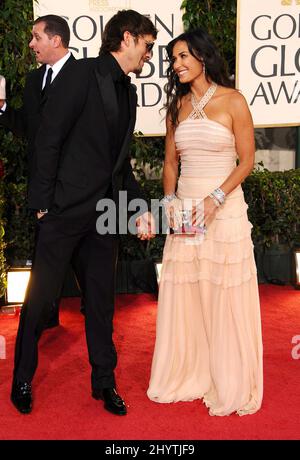 Ashton Kutcher e Demi Moore al Golden Globe Awards 66th al Beverly Hilton Hotel. Foto Stock