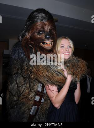 Jaime King e Chewbacca partecipano allo Screening di Los Angeles dei 'fanboys'. Foto Stock