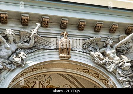 Alcuni dettagli architettonici della bella città di Odessa, Ucraina Foto Stock