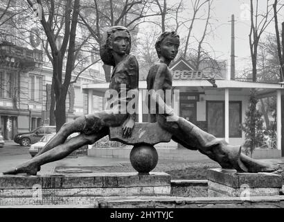 Alcuni dettagli architettonici della bella città di Odessa, Ucraina Foto Stock