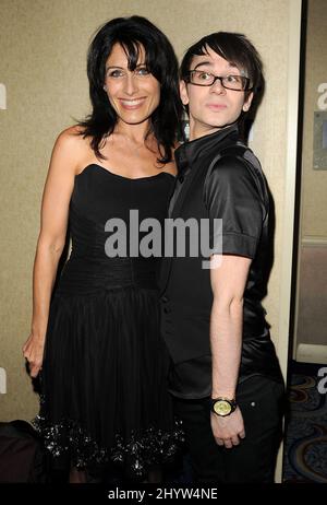 Lisa Edelstein e Christian Siriano al 2009 Lucille Lortel Awards al Marriott Marquis di New York. Foto Stock