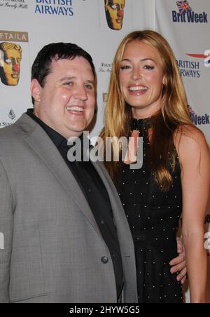 Peter Kay e Cat Deeley al festival annuale della commedia britannica 2nd che si tiene al Four Seasons Hotel di Beverly Hills, Los Angeles, California Foto Stock