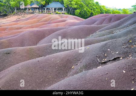 Chamarel sette terre colorate, isola Maurizio. Foto Stock