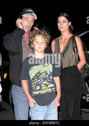 Luke Perry e il figlio Jack Perry a Santa Monica, California Foto Stock
