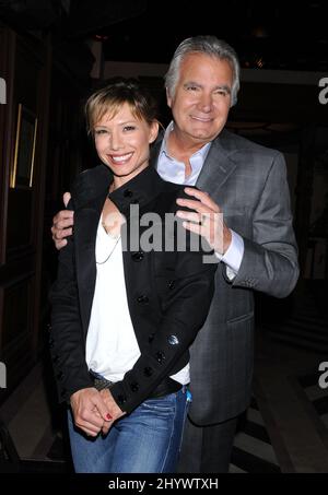 Sarah Brown e John McCook durante la celebrazione del 23rd anniversario 'The Bold and the Beautiful' che si tiene presso gli Studios CBS, California Foto Stock