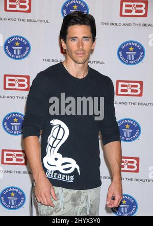 Brandon Beemer durante l'annuncio dei Guinness World Records di 'The Bold and the Beautiful' come il sapone TV diurno più popolare sul palco 31 alla CBS Television City, Los Angeles Foto Stock