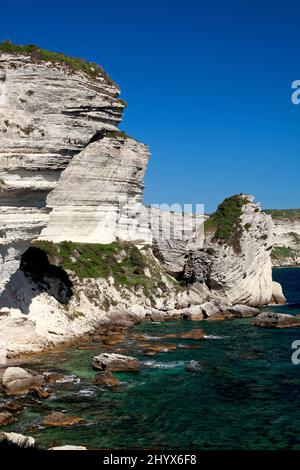 Paesaggio di Bonifacio in Corsica del Sud. Francia Foto Stock
