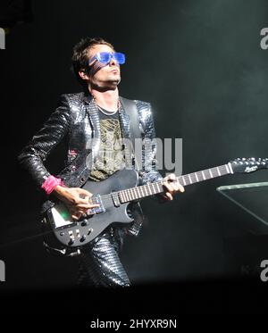 Matthew Bellamy di Muse si esibisce all'Austin City Limits Music Festival che si tiene presso lo Zilker Park di Austin, Texas, USA. Foto Stock