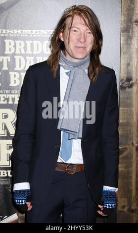 Domhnall Gleeson alla prima 'True Grit' tenuta al Teatro Ziegfeld di New York. Foto Stock