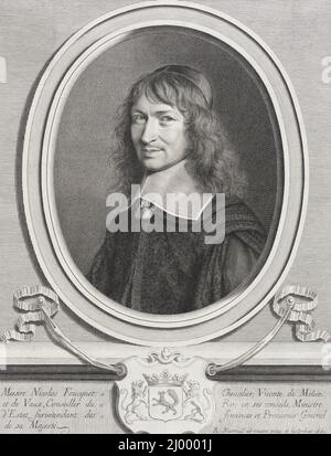 Nicolas Fouquet. Robert Nanteuil (Francia, Reims, 1623-1678). Francia, 1662. Stampe; incisioni. Incisione Foto Stock