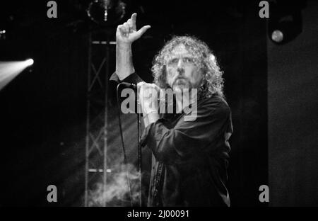 Robert Plant, JJB Puma Arena, V2005, Hylands Park, Chelmsford, Essex, Gran Bretagna - 20 agosto 2005 Foto Stock