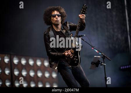 William Duvall della rock band Alice in Chains si esibisce dal vivo al festival Tons of Rock in Norvegia nel 2018 Foto Stock