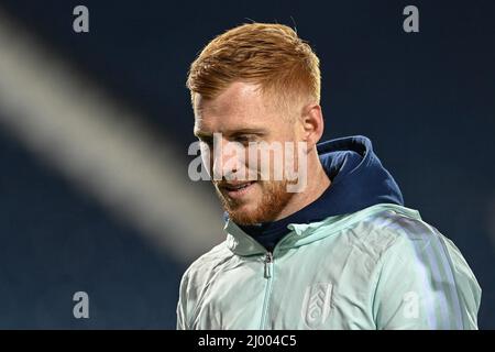 West Bromwich, Regno Unito. 15th Mar 2022. Harrison Reed #6 di Fulham arriva agli Hawthornes a West Bromwich, Regno Unito il 3/15/2022. (Foto di Craig Thomas/News Images/Sipa USA) Credit: Sipa USA/Alamy Live News Foto Stock