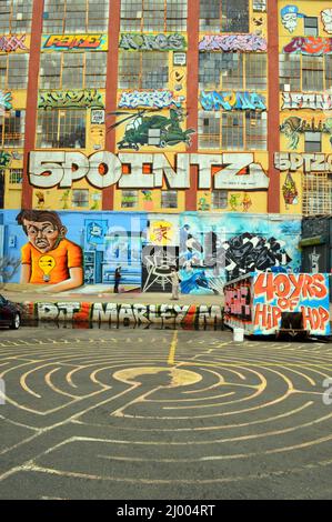 Graffiti Walls a 5 PointZ in Queens, New York Foto Stock
