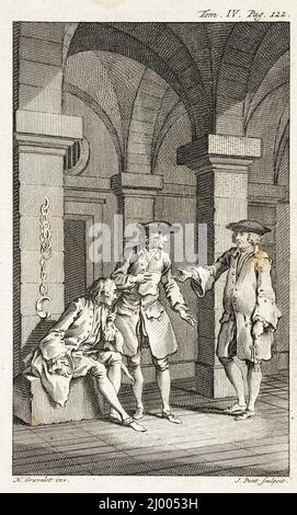 Illustrazione di Tom Jones. Jan Punt (Olanda, Amsterdam, 1711-1779). Olanda, pubblicato il 1750. Stampe; incisioni. Incisione Foto Stock