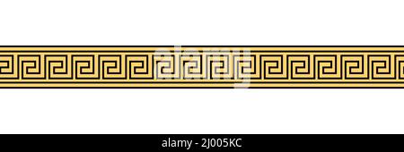 Motivi di meandro senza giunture. Greco meandros, fret o chiave. Ornamento colorato per confini in stile Grecia Acient. Illustrazione vettoriale Illustrazione Vettoriale