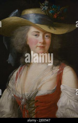 Elisabeth Louise Vigée le Brun (1755-1842). Ritratto pittore francese. Ritratto di Anne Catherine le Preudhomme de Châtenoy, Contessa di Verdun, 1782. Olio su tela. Museo Nazionale di Arte Antica (MNAA). Lisbona. Portogallo. Foto Stock