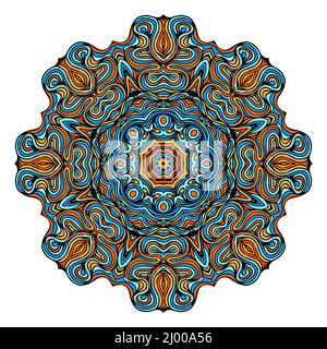 Vintage elementi decorativi con pattern orientali. Modello di yoga. I mandala. L'Islam, l'Arabo turco indiano e il Pakistan cultura. Illustrazione Vettoriale. Illustrazione Vettoriale