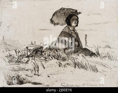 En plein soleil. James Abbott McNeill Whistler (Stati Uniti, 1834-1903). Stati Uniti, 1858. Stampe; incisioni. Acquaforte Foto Stock