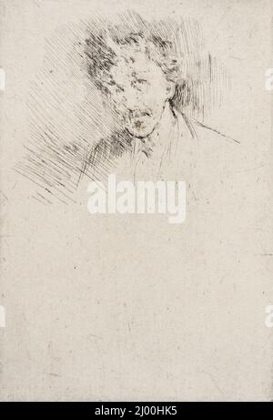 Whistler con il lucchetto bianco. James Abbott McNeill Whistler (Stati Uniti, 1834-1903). Stati Uniti, 1879. Stampe; incisioni. Incisione e punto secco, con cancellazione del punto secco Foto Stock