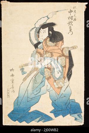 L'attore di Osaka Nakamura Utaemon III nel ruolo di Akizuki Daezon. Ryūsai Shigeharu (Giappone, 1803-1853). 1830s. Stampe; blocchi di legno. Stampa a blocchi di legno colorati Foto Stock