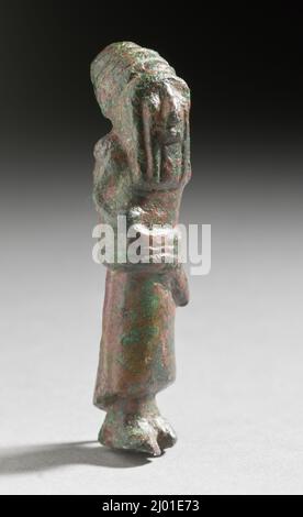 Figura maschio. Iran occidentale, età del ferro II-III, circa 1000-650 a.C. Scultura. Bronzo, fuso Foto Stock