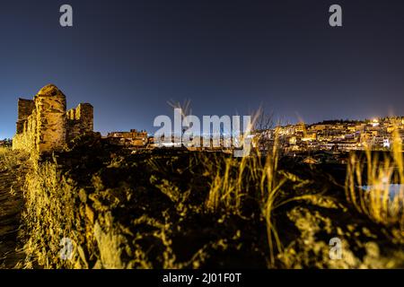 Thessaloniki viste urbane , durante la notte. Foto Stock